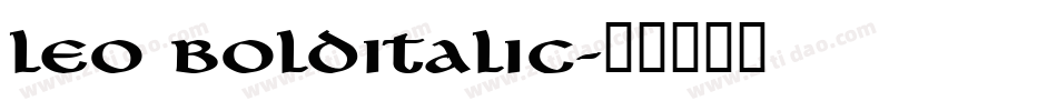 Leo BoldItalic字体转换